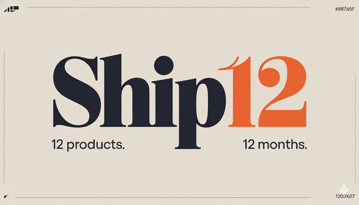 SHIP12: Building 12 Products in 12 Months with AI